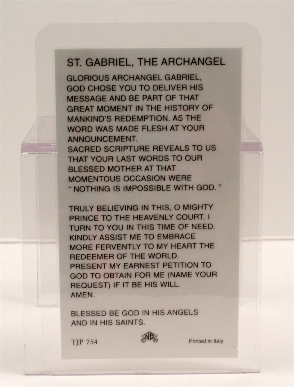 St. Gabriel the Archangel Prayer Card