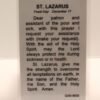 St. Lazarus Prayer Card